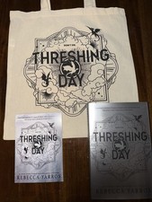 Threshing Day SIGNED 1st Ed. (Fourth Wing) Rebecca Yarros Sprayed Edge + Tote NY picture