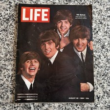 Vintage LIFE Magazine August 28 1964 The Beatles Red Cover No Label Complete picture
