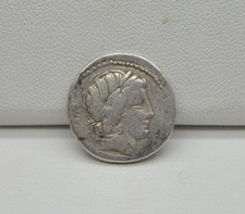 ROMAN REPUBLIC DENARIUS MN FONTEIUS 85 BC CRAWFORD 353/1A VEJOVIS #KTM10689 picture