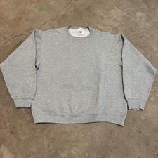 Vintage Wilson Sweatshirt Mens XL Blank Gray Crewneck Fleece Pullover picture