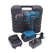 Victeche 20V Cordless Drill Driver Kit LEDs with 2-20v Lithium Batteries 2 speed picture