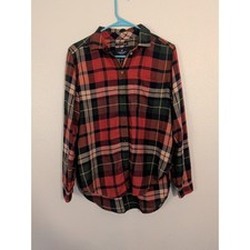 American Eagle Outfitters Women's Long Sleeve Flannel Plaid Size Medium Soft picture