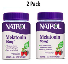 Natrol® 10mg Melatonin Gummies, Supplements Sleeping, 60 Strawberry Gummies 2PK picture