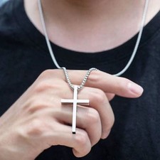 Unisex Cross Necklace Silver | Cross Necklace For Men | Cross Necklace For Women picture