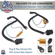 For Chevy Silverado 1500 2019-2021 2022 Limited Halogen to LED Headlight Harness picture