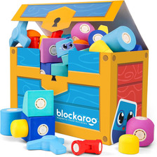 Magnetic Foam Building Blocks 50-Piece Trunk Set for Toddlers picture