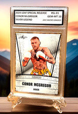CONNOR McGREGOR Special Release 2024 Leaf Silver Legend GRADED GEM-MT 10 #SL-01 picture