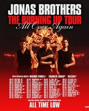 Jonas Brothers The Burning Up Tour All Over Again Tour 2026 Poster  picture