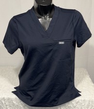 FIGS SONA NURSE FORMx SLIM V-NECK SCRUB TOP WOMENS NAVY BLUE SMALL NWOT picture