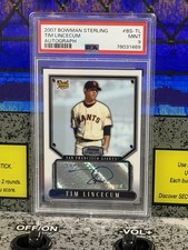 2007 Bowman Sterling Tim Lincecum #BS-TL Rookie Autograph Auto RC PSA 9 MINT picture