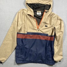 Billabong Jacket Mens Medium Khaki Navy Orange Transport Jacket Colorblock picture