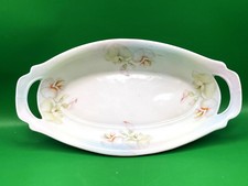 P.S.A.A. Bavaria Porzellanfabrik Schonwald Antique Oval Floral Relish Dish 1920s picture