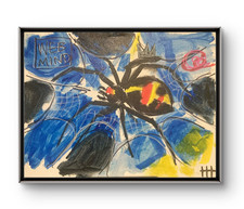 Hammond Original Acrylic 11x14 Abstract Spider Web Painting Signed Canvas picture