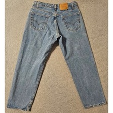 Vintage Levis 565 Loose Fit Straight Leg Jeans Mens 34x30 Made in USA Blue Denim picture