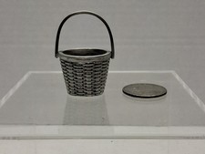 LONGABERGER PEWTER MINIATURE SMALL MEASURING BASKET - RARE picture