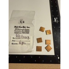 Mel-Co-Ed Copper Tone Square Jewelry Findings Set 6 Vintage Deadstock AB Group picture
