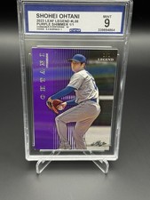 2023 Leaf Legend Shohei Ohtani Purple Shimmer 1/1 #L08 CCG Mint 9 ONE OF ONE picture