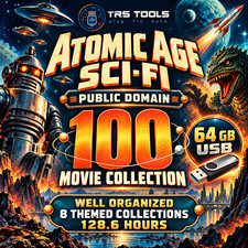 100 Classic Sci-Fi Horror Movies 64GB USB Collection Public Domain Atomic Age picture