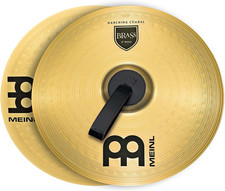 Meinl 14” Marching Cymbal Pair with Straps - Brass Alloy Traditional Finish - Ma picture