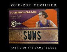 2010-11 Panini Totally Certified Steve Nash Fabric of the Game Jumbo Team #/299 picture