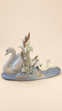 Lladro 5722 Follow Me Swan Family 4 Cygnets Porcelain Figurine Retired Spain picture