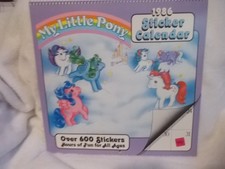 Vintage 1986 My Little Pony Sticker Calendar Complete Hasbro Brown Bigelow 80s picture