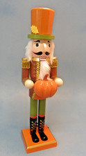 NEW Robert Stanley Orange Pumpkin Wood Nutcracker Fall Classics Hobby Lobby 14