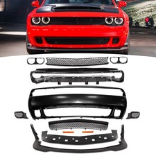 Fits 2008-2014 Dodge Challenger Hellcat Style SRT Front Bumper Cover Kit picture