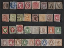 Germany States 1850S-1860S Collection Of 33 Stamps Mint & Used picture