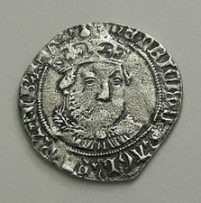 Henry VIII Hammered Groat Facing Portrait Tower 1544-47 Coin WRL Westair Coin picture