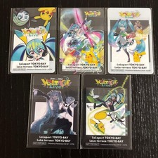 Pokemon feat. Hatsune Miku Project VOLTAGE LIVE Limited Clear Card 5 Set Japan picture