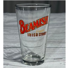 Beamish Irish Stout Pint Glass Clear 20oz Beer Pub Barware Ireland Cork Logo picture