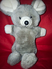 Vintage Dan Dee Imports Inc. Gray Mouse Plush Hand Puppet picture