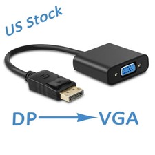 Lot 1-100 Displayport DP Male To VGA Female Adapter Display Port Cable Converter picture