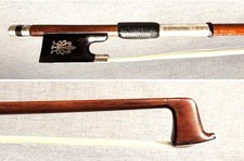 Tourte 4/4 Violin Bow, Vintage German 1920s, Sterling Silver Windings picture