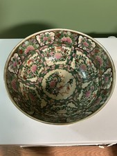 14” Oriental Rose Canton porcelain big bowl  picture