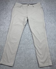 Western Rise Evolution Pant Mens 35 Tan/Grey Nylon Stretch Travel 30 Inseam picture