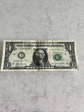 TWO RARE “TRINARY” US $1.00 Bill(s) 2017 “D 11588815 C” & 2021 “J 06373673 C”  picture