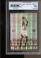 1997-98 Michael Jordan UD3 MJ3 #MJ3-2 Gem Mint 10 Chicago Bulls GOAT HOF MVP picture