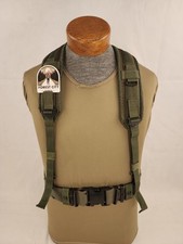 Good - Medium Alice Belt w/ Suspenders OD Green Military Pistol Belt picture