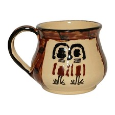 Kazuri Kenya Masai Tribal Earthen Clay Mug Handcrafted Primitive Pottery picture
