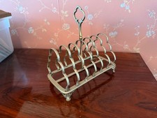 Antique Late 1800s English Silver Plated Toast Rack, Letter or Napkin Holder picture