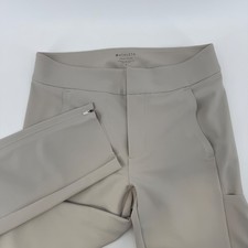 Athleta Stellar Trouser Womens 2 Beige Tan Ankle Zip Stretch Commuter Pants picture
