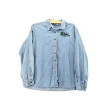 Vintage 2005 Womens Long Sleeve Denim Shirt Size XL Blue Olympia, WA Embroidered picture