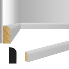 Art3d White MDF Wall Trim Molding - 4 Pieces Pack,96