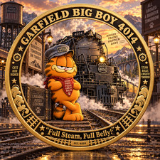 New Garfield and Big Boy 4014 Gift For Fan Commemorative Coin GN100 picture
