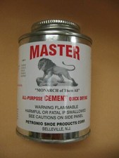 Master All Purpose Cement 8 oz Brush in Can - Contact Cement- Shoe Repair Glue picture