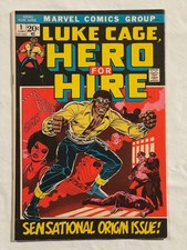 Luke Cage Hero for Hire #1 1972 Marvel 1st App Origin Key Bronze Age VG+ 4.5 picture