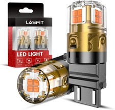LASFIT 3157 LED Turn Signal Bulbs Amber Yellow, Upgrade 500% Bright 3156 3157a picture