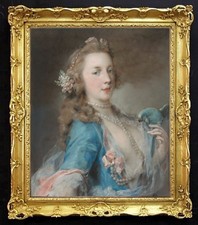 Hand painted Old Master-Art Antique Oil Painting female noblewoman on Canvas picture